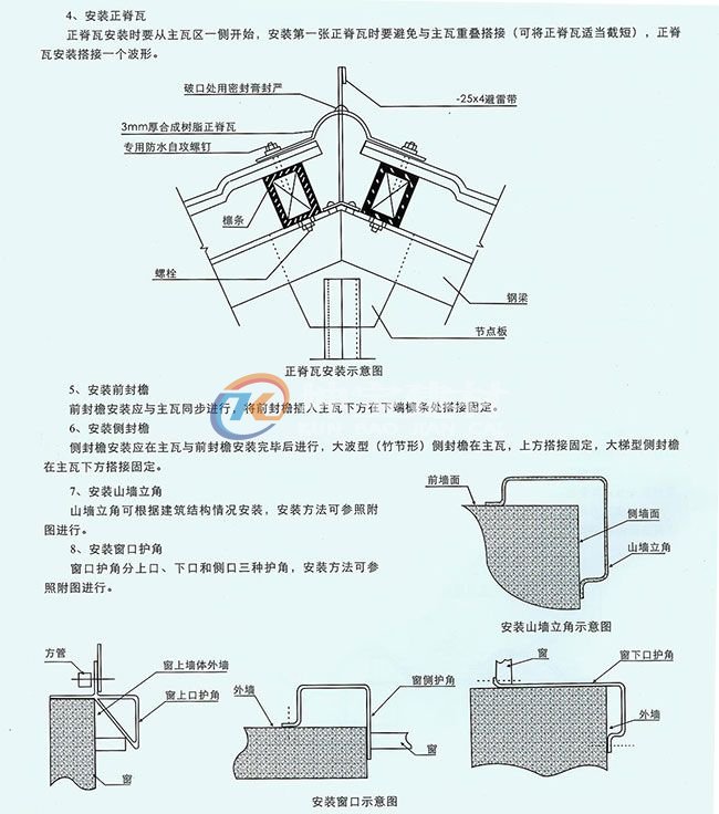 合成樹脂瓦安裝圖2